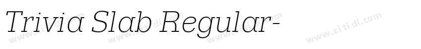 Trivia Slab Regular字体转换
